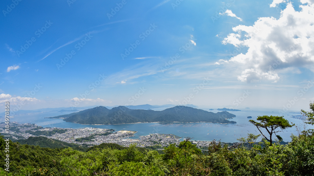 日本、経小屋山から見る瀬戸内海、国立公園、絶景、広島県
