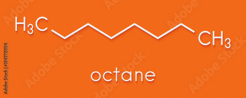 Slika na platnu Octane hydrocarbon molecule