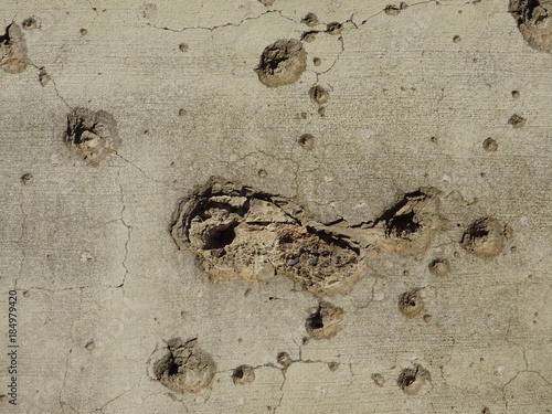 wall with bullet holes