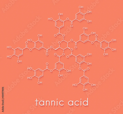 Photography Tannic acid molecule (one isomer shown)