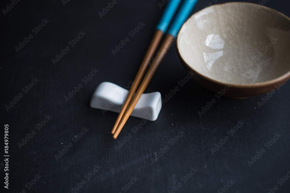 Table set with chopsticks Table set with chopsticks