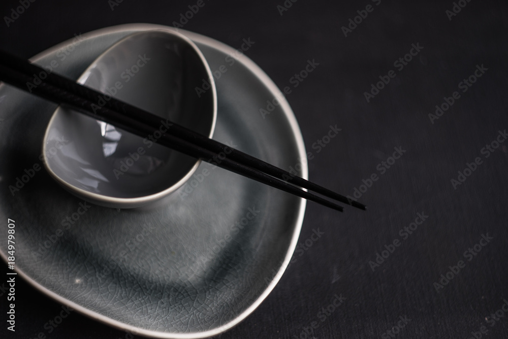 Table set with chopsticks Table set with chopsticks