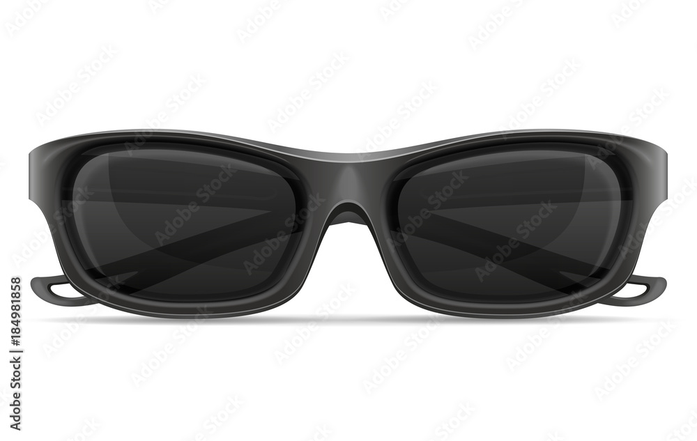 Fototapeta premium sunglasses for men in plastic frames stock vector illustration