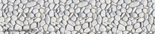 Frame design with white stone pebbles - seamless texture photo