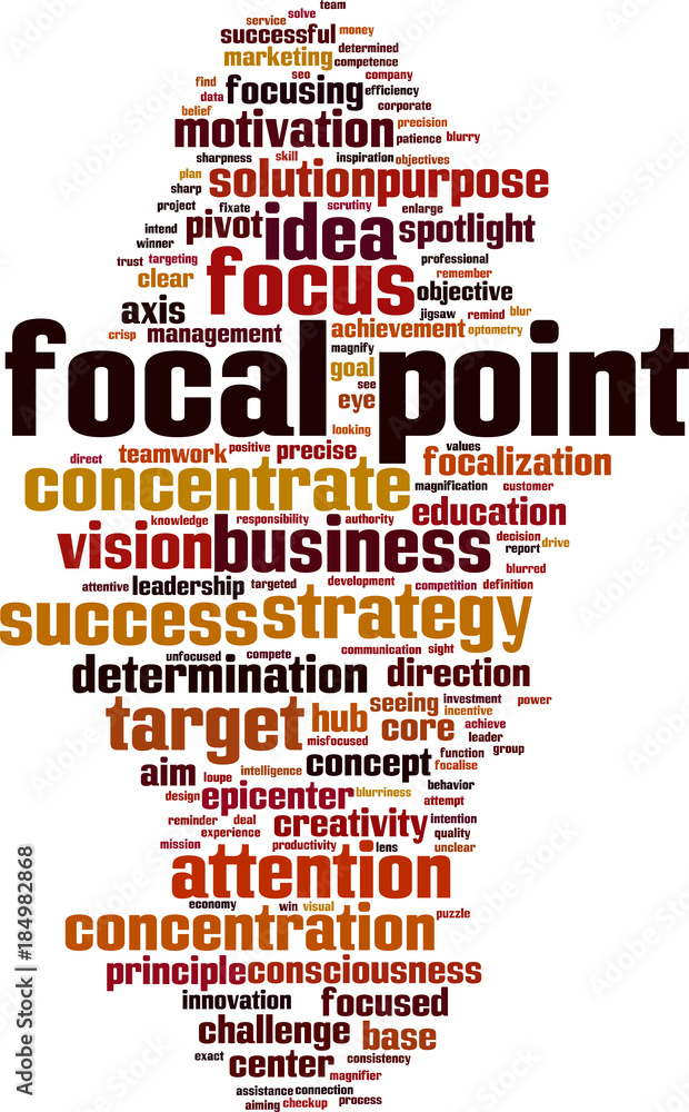 Obraz premium Focal point word cloud