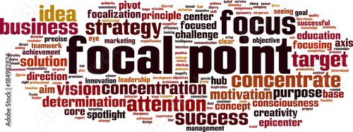 Focal point word cloud