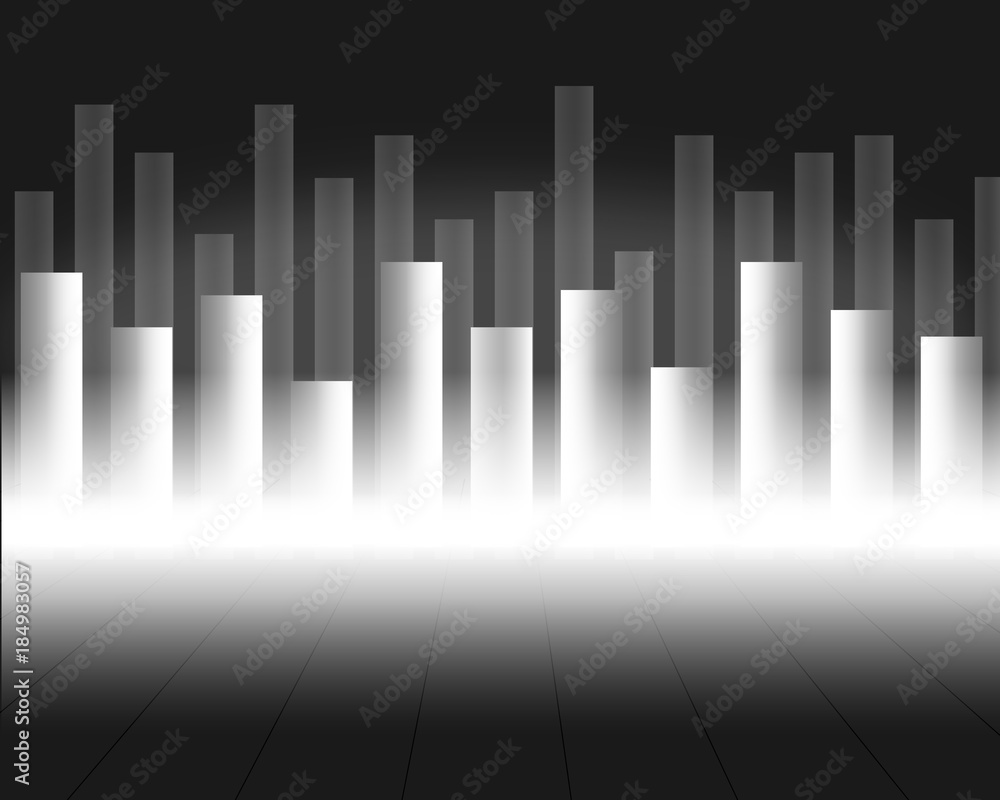 Obraz premium Business chart with uptrend line graph, bar chart