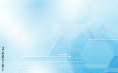 Abstract hexagons technology concept background. Space for your text