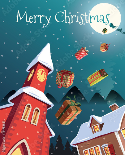 Gifts falling on Christmas eve