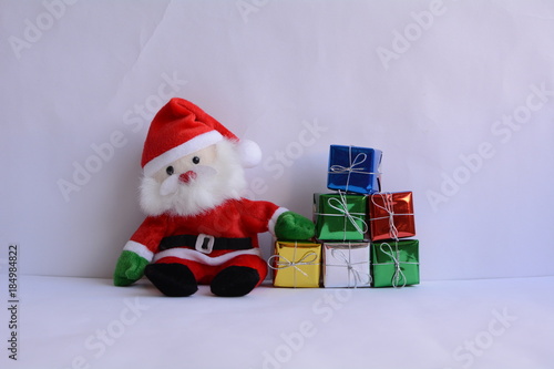 Santa Claus doll on white background 