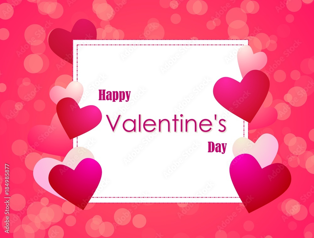 Lovely valentine's card graphic design