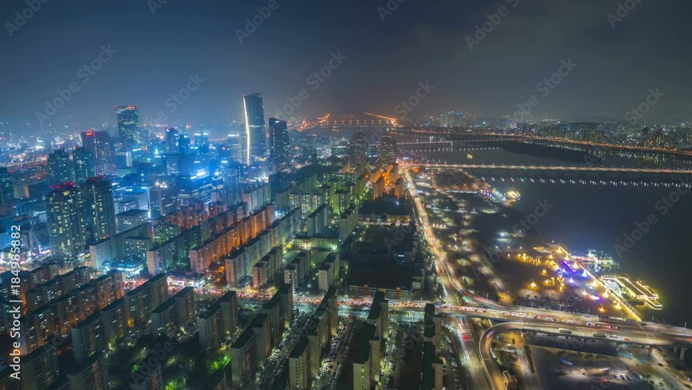 Time lapse of Seoul City Skyline,South Korea. Time lapse of Seoul City Skyline,South Korea.