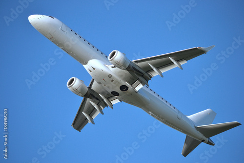 Passenger jet plane - flying