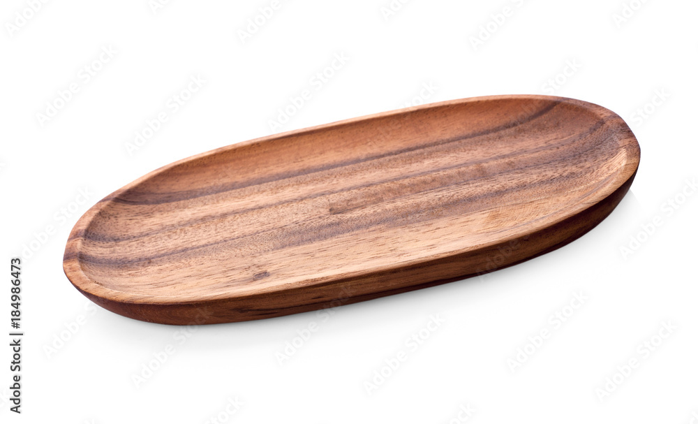 wood plate on a white background wood plate on a white background