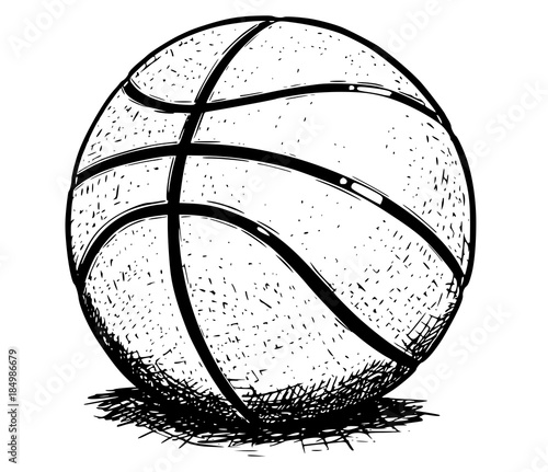 Basketball ball Vector Hand Drawing Illustration