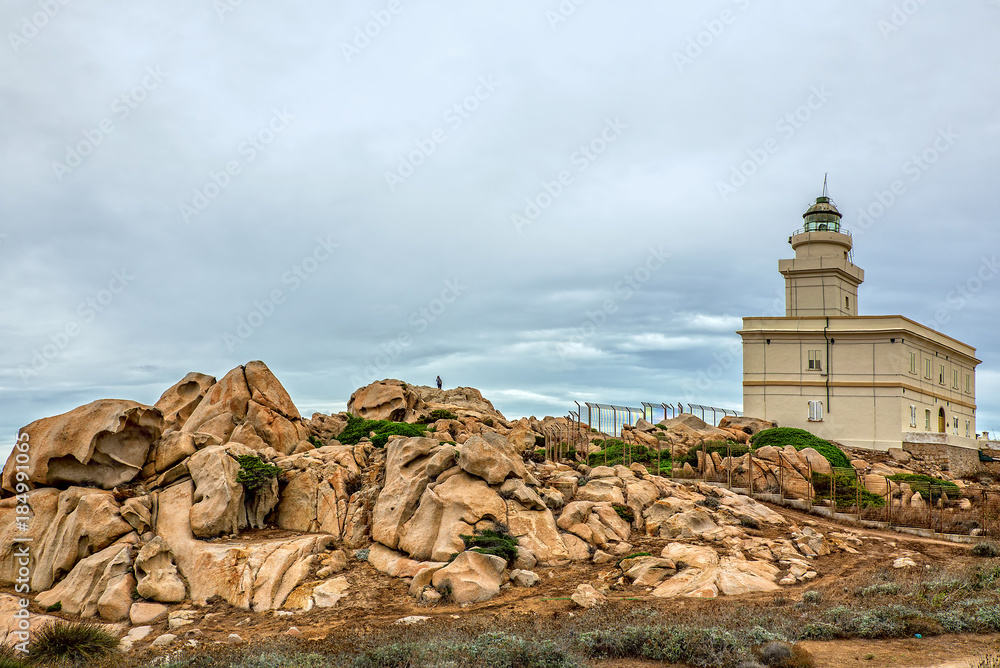 Leuchtturm Capo Testa Landzunge Sardinien Leuchtturm Capo Testa Landzunge Sardinien