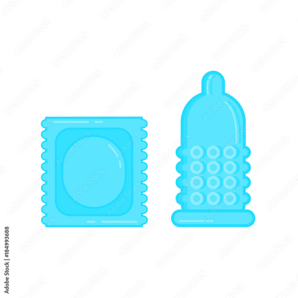 vector icon a condom and packaging vector icon a condom and packaging