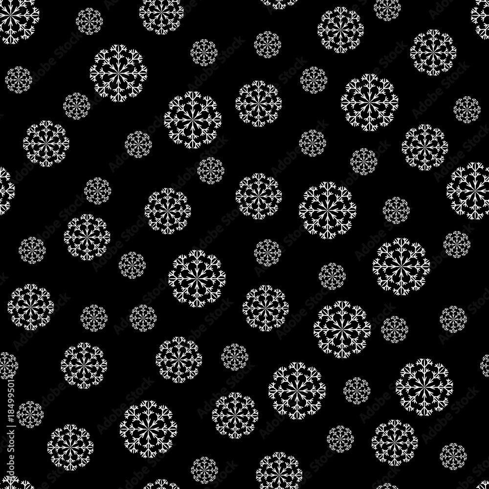 Snowflake chaotic seamless pattern 3.12