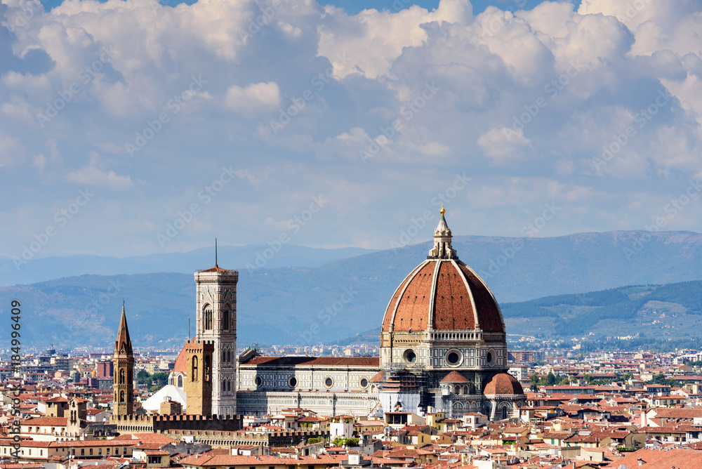 Florence Cityscape and Duomo Santa Maria Del Fiore, Firenze, Italy