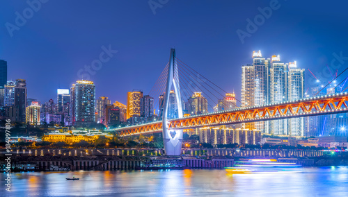 City architecture view, night view and skyline © 昊 周
