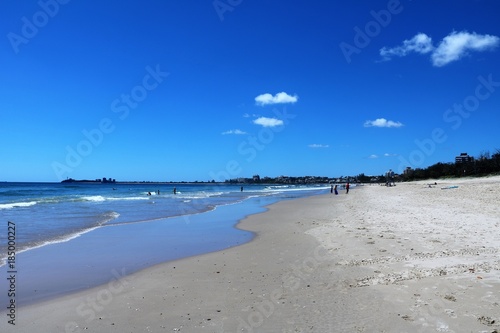 White sandy beach of Sunshine Coast in Queensland  Australia