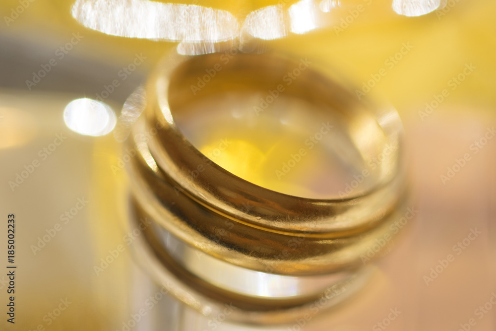 detail of gold wedding ring