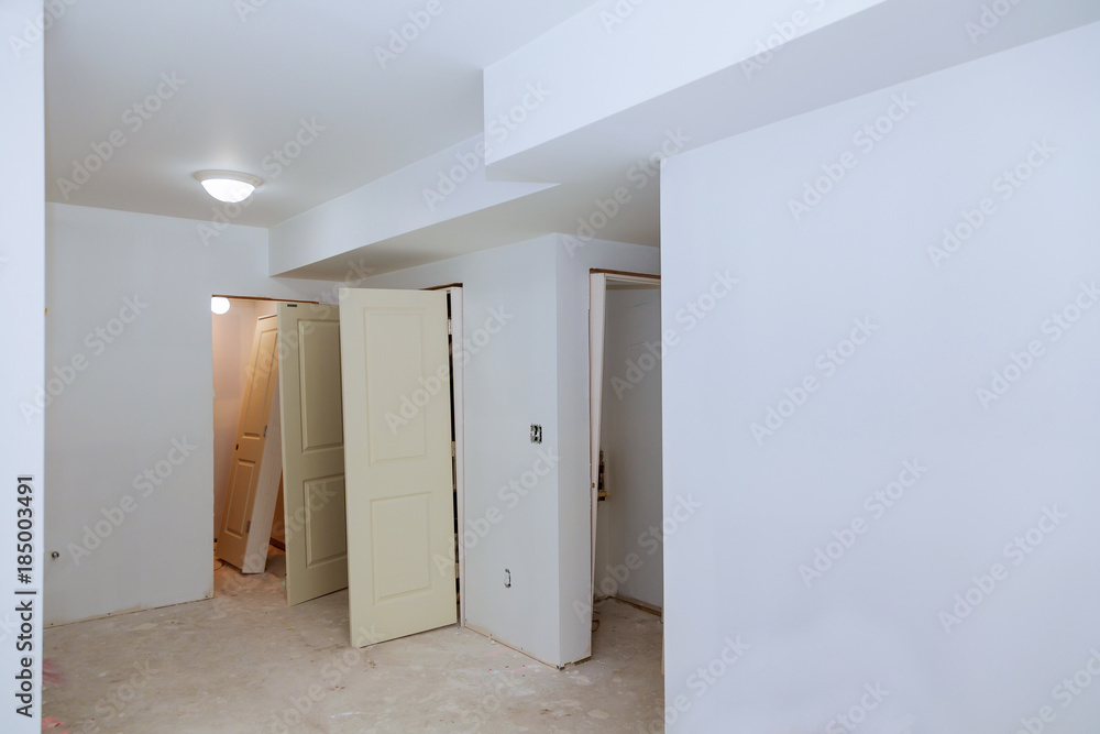 new house the installation doors renovation at modern apartment building new house the installation doors renovation at modern apartment building
