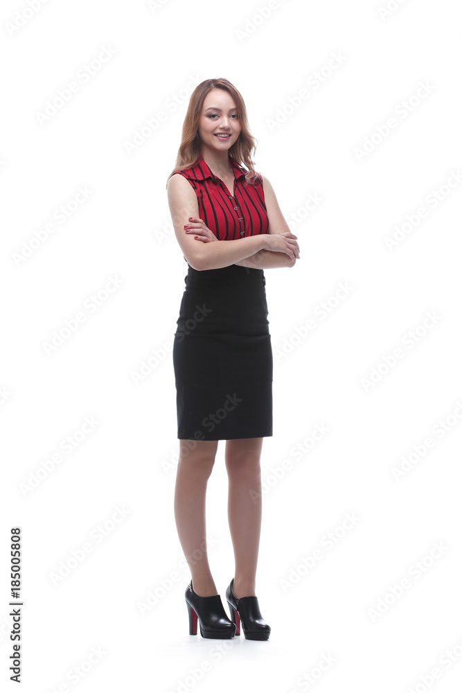 Beautiful young female model is standing. Beautiful young female model is standing.