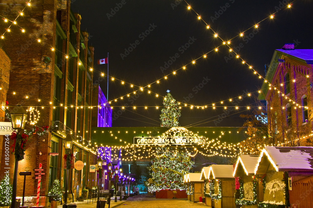 Fotobehang Toronto Christmas Market in Downtown Toronto #185007264