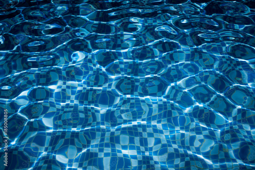 Night pool texture with blue waves