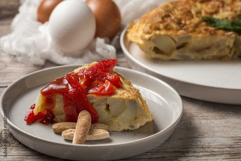 Delicious potato omelet Delicious potato omelet