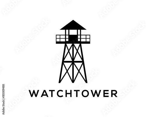 Simple Watchtower on the Beach Company Logo Modern photo