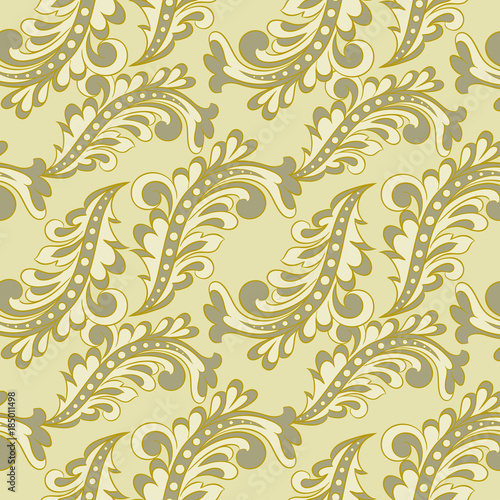 vintage floral seamless vector pattern