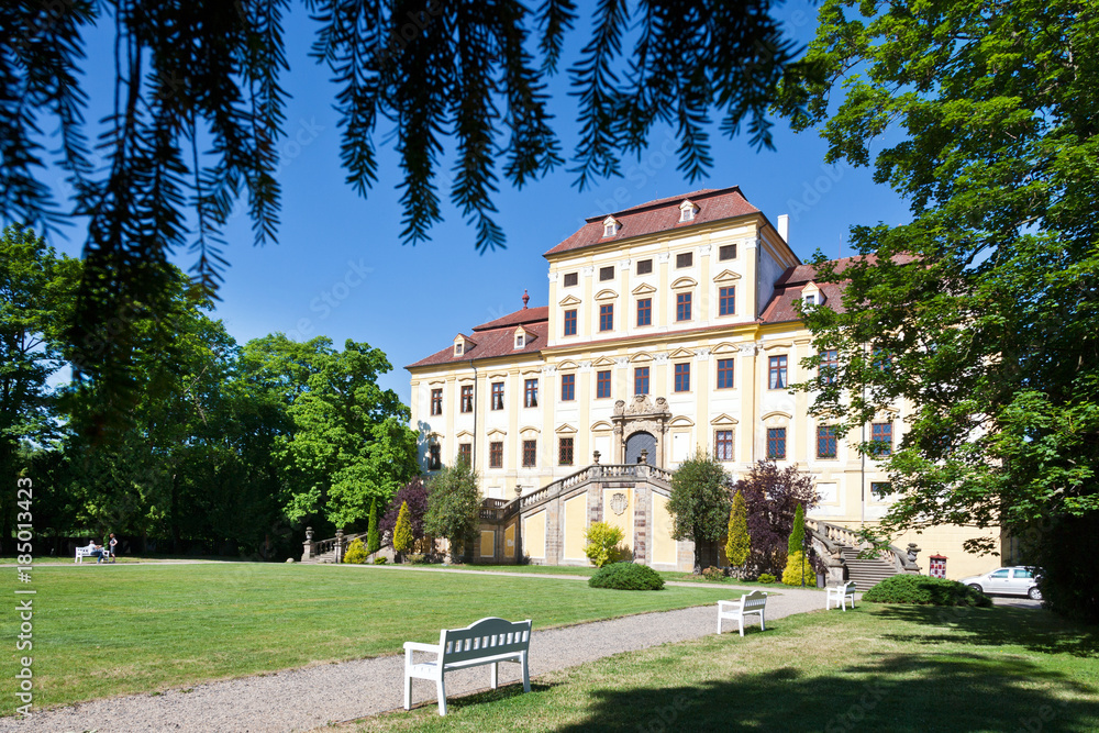 baroque castle Cerveny Hradek, Jirkov near Chomutov, North Bohemia, Czech republic baroque castle Cerveny Hradek, Jirkov near Chomutov, North Bohemia, Czech republic