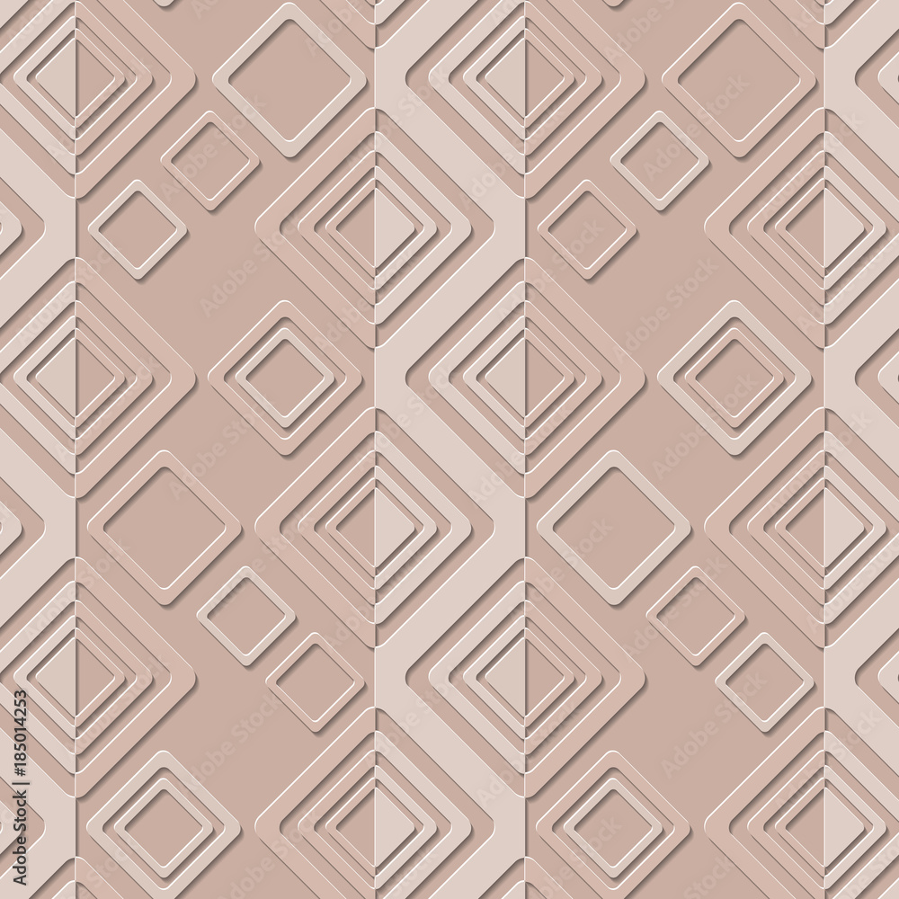 geometric abstract seamless vector pattern with squares and rhombus in cream tones geometric abstract seamless vector pattern with squares and rhombus in cream tones