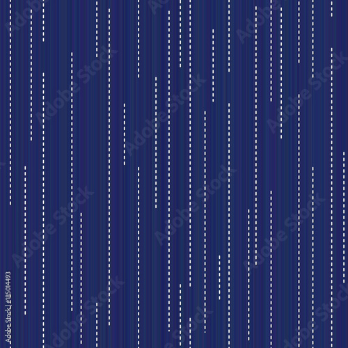 Sashiko. Abstract seamless texture. Kimono pattern. Classic japanese quilling. Geometric background. Needlework texture. Pattern fills. For decoration or printing on fabric.