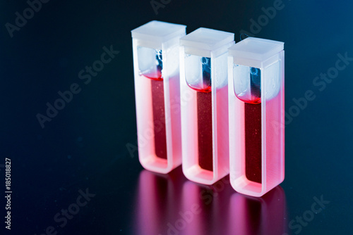 Bilde på lerret Quartz cuvettes for Chromatography and spectrophotometry in the study of liquids