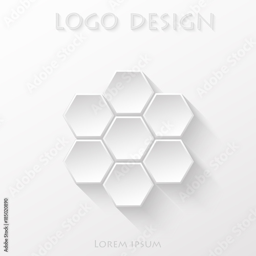 Logo design based on hexagons