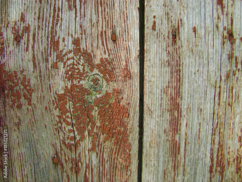Texture wooden background of old wooden painted texture surface with peeling paint