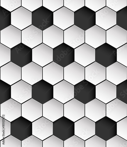Fototapeta Naklejka Na Ścianę i Meble -  Volumetric seamless pattern of hexagons