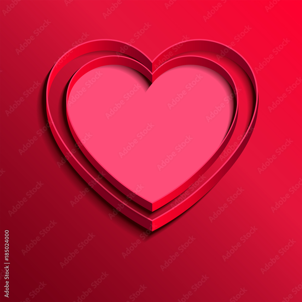 red design with heart