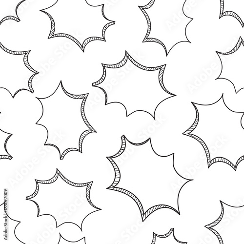 Hand drawn speech bubble icon seamless pattern background. Business flat vector illustration. Speech bubble sign symbol pattern.