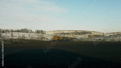 Large multi-ton truck carries coal photo