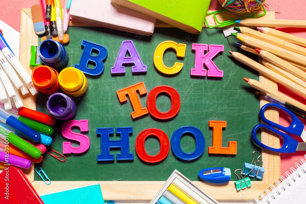 Welcome Back To School Banner; School Supplies Welcome Back To School Banner; School Supplies