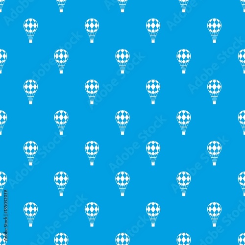 Checkered air balloon pattern seamless blue