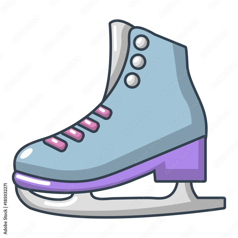 Skates icon, cartoon style Skates icon, cartoon style