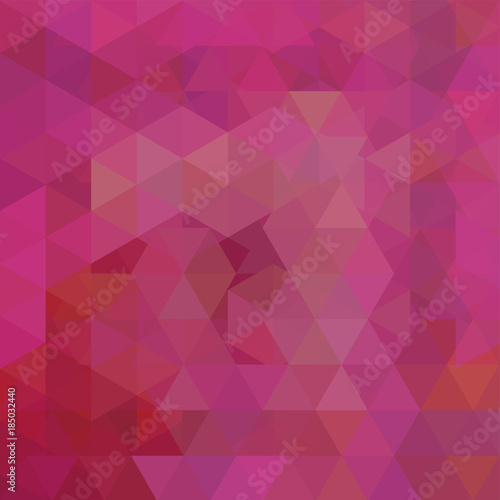 Abstract vector background with triangles. Pink geometric vector illustration. Creative design template.