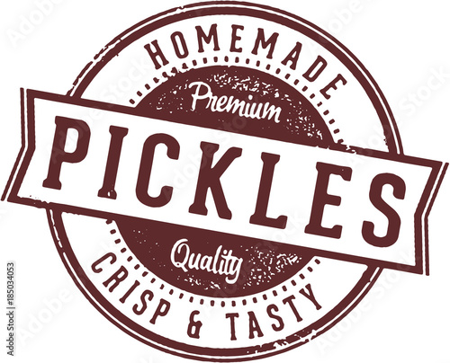 Homemade Pickles Rubber Stamp