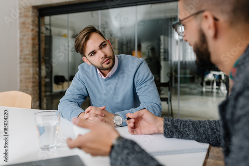 Carefully listening to company recruiter's question at a job interview