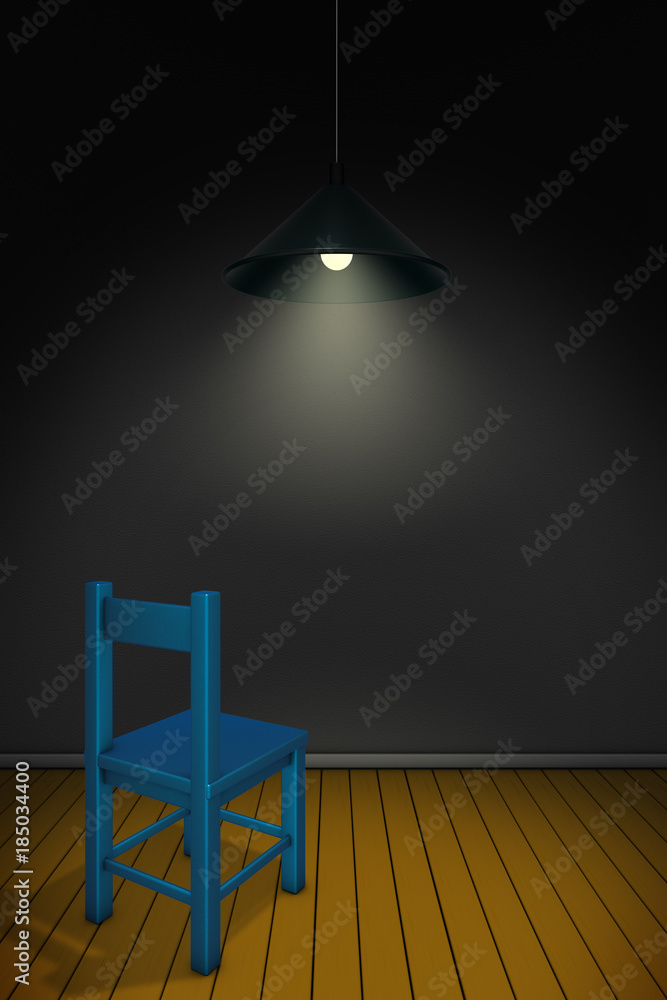 stuhl unter einer lampe stuhl unter einer lampe